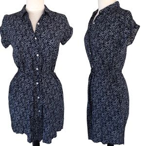 Bridge & Burn Collared Belted Button Up Dress With Pockets
